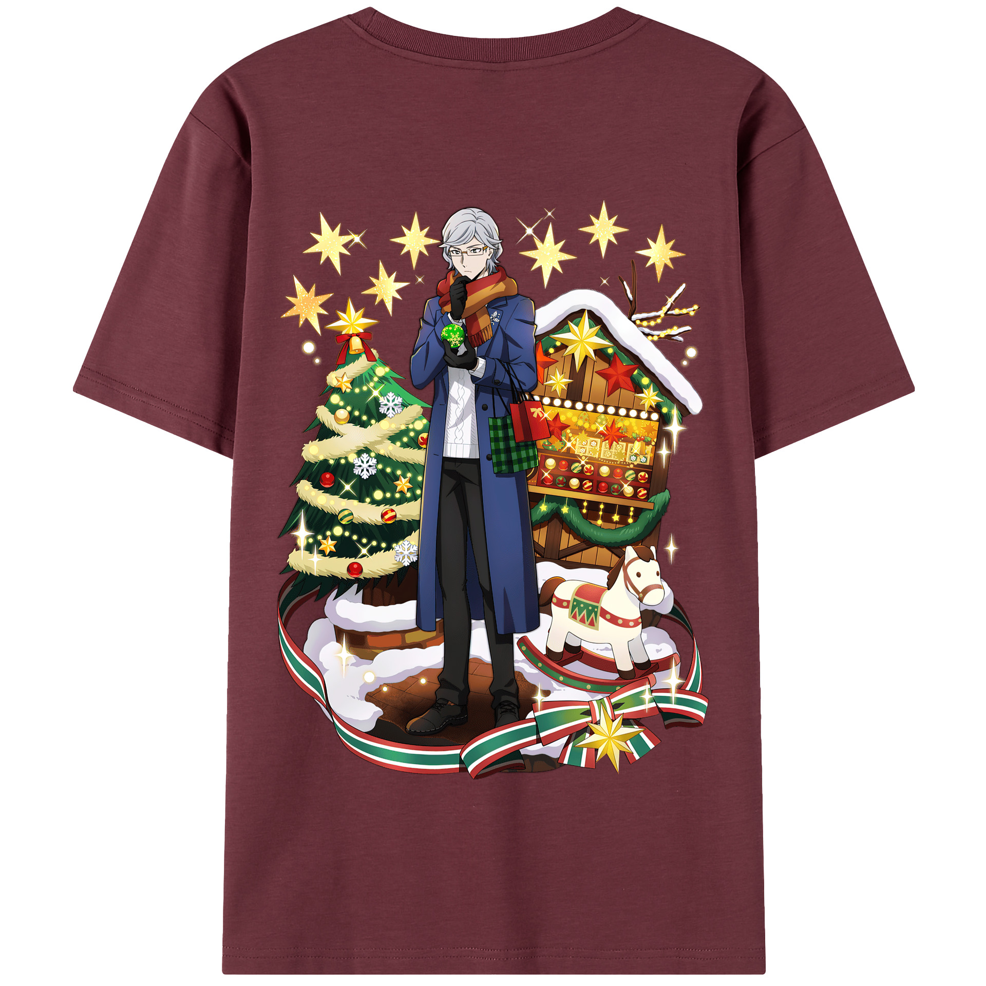 （画像用） 文豪ストレイドッグス Bungo Stray Dogs 綿100％半袖Tシャツ（背面プリント）